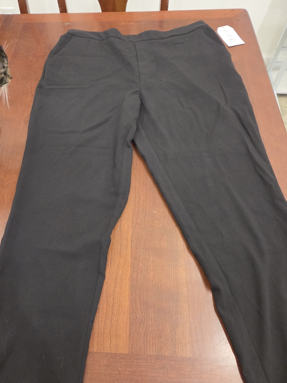 Time and Tru Black Straight-Leg Pull-On Pants